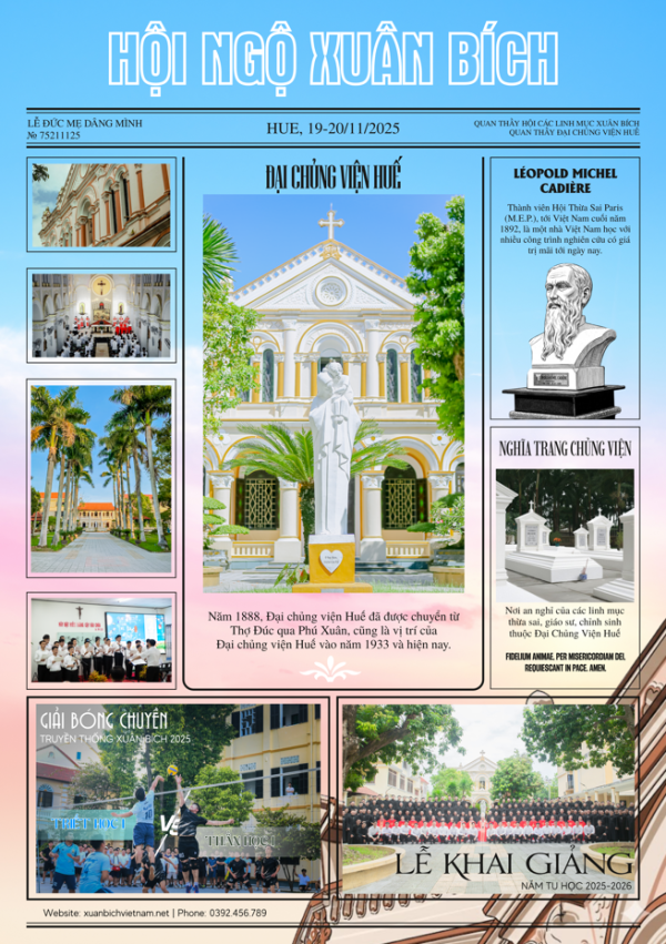 ĐCV Huế: Cuộc Thi Thiết Kế Poster Mừng Đại Lễ Đức Mẹ Dâng Mình