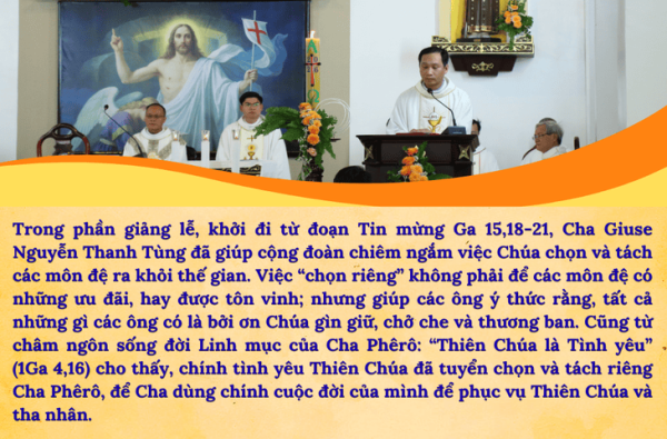 Bài Giảng Thánh Lễ Tạ Ơn 25 Năm Linh Mục Cha Phêrô Võ Xuân Tiến: “Dành Riêng”